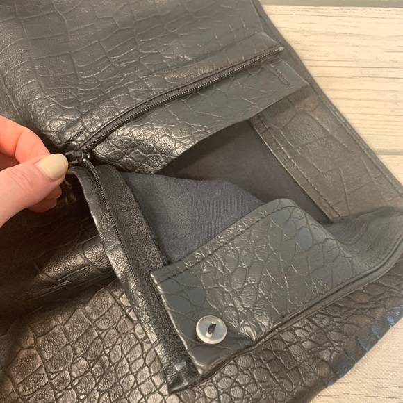 DIVIDED H&M Womens Skirt Size 4 Black Faux Leather Sexy Mini Clubwear Pencil - Picture 9 of 10